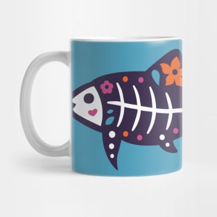 Colorful Day of the Dead Fish | Dia de los Muertos Pescado Mug